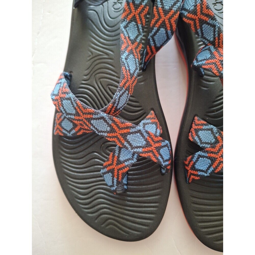 Chaco Z1 Womens Sandals Size W10 Trail Hiking Orange Blue Outdoors Gorp - Picture 6 of 10